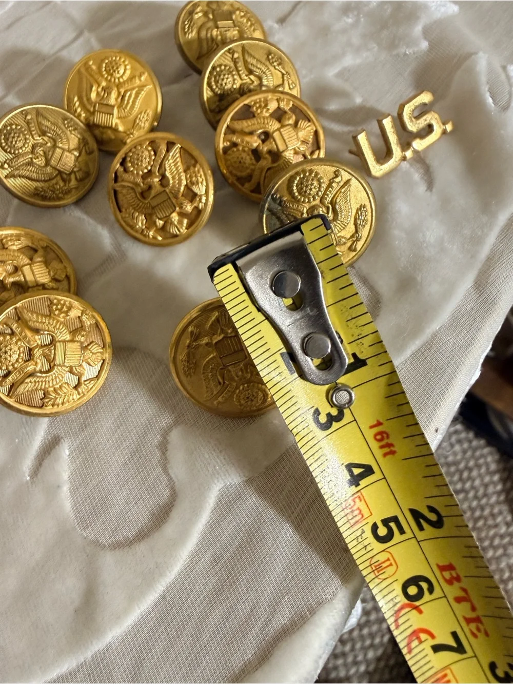 29 Waterbury Button Co. U.S. Army Eagle Uniform Buttons & Cuff Links Lot